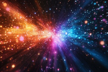 Wall Mural - stunning cosmic explosion captured in deep space reveals vibrant colors and intriguing formations