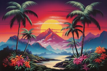Canvas Print - nature art landscape mountain.