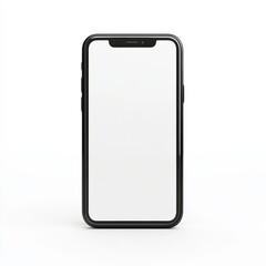 Poster - Sleek Smartphone with White Screen Display for Mockup and Presentation Purposes on Plain Background, Isolated