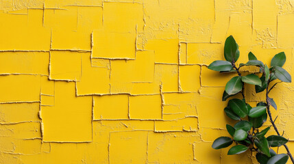 Wall Mural - 1960s background, Bright yellow background with a goldenrod hue and high fidelity quality.