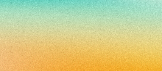 Wall Mural - teal orange grainy background, abstract smooth noise texture blue yellow green poster, banner header