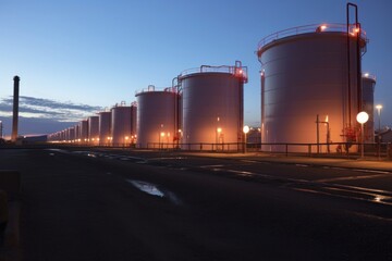 Wall Mural - Oil storage architecture refinery factory.