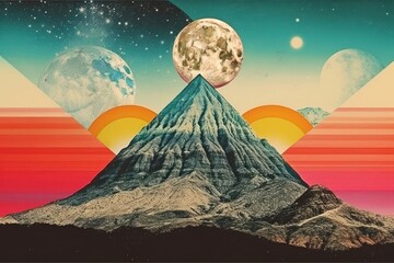 Wall Mural - mountain astronomy outdoors nature.