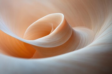 Wall Mural - Soft, flowing curves blend warm tones, creating serene, fluid co