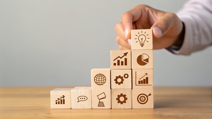 Fototapete - Innovative Business Solutions Harnessing Knowledge and Effective Lighting Strategies for Enhanced Productivity and Employee Well being in Modern Workspaces