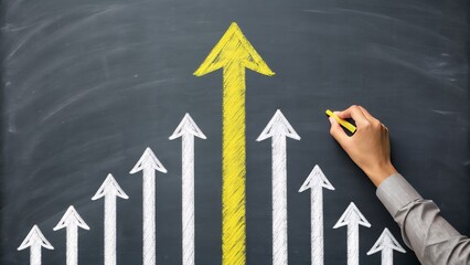 Fototapete - Strategic Business Leadership and Development Concept for Effective Team Management and Innovative Growth Initiatives in Modern Corporations