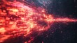 © Dece Std - Abstract digital data stream, glowing red, futuristic tunnel, dark background