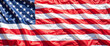 © Yury - Waving American flag representing patriotism and national pride with vibrant red and white stripes alongside blue field displaying stars
