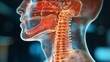 © GreenOptix - AI machine shows presentation graphs and the level of accuracy in analyzing the anatomy of the human esophagus and windpipe