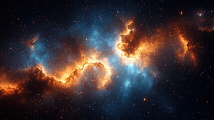 Wall Mural - Cosmic nebulae swirling in deep space (1)