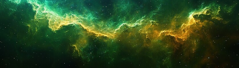 Wall Mural - exploring cosmic wonders outer space digital artwork nebula environment wide angle view universe con