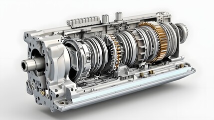 Aufkleber - and detailed composition of the inner workings of a car s gearbox showcasing the complex system of gears shafts and other mechanical components that power the vehicle s transmission