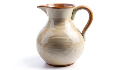 Wall Mural - Beige Ceramic Pitcher with Brown Handle