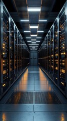 Fototapete - photo of a cooling system used in data centers to prevent overheating of servers computer hardware and other critical electronic equipment