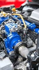 Aufkleber - photo showcasing the intricate cooling system of a truck engine