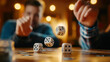 © sabyna75 - Engaging board game night with dice rolling for fun and strategy