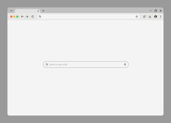 realistic browser windows set with toolbar, search bar, and shadow on a transparent background. perf