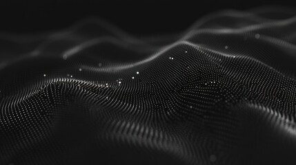 Aufkleber - Abstract grayscale digital wave texture background.