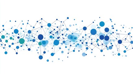 Leinwandbilder - Abstract network connection background with nodes and lines.