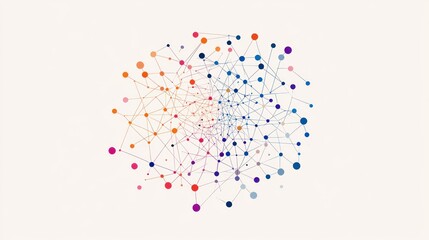 Aufkleber - Abstract network connection nodes.