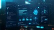 © cllareta - Futuristic digital dashboard displays data visualizations