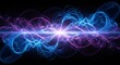 © Kenny - Abstract futuristic waveforms with glowing blue and purple light effects
