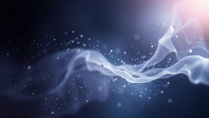 ethereal flow: abstract blue smoke & light - abstract backgrounds