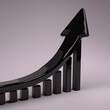© Jose - progress or development concept, Business growth, investment profit increase, arrow graph future growth plans, growing sales and revenue.