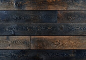 Wall Mural - Black Oak Wood Seamless Texture for Modern Home Interior Design - Top View High-Quality Photo