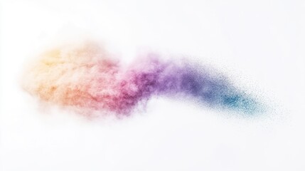 Aufkleber - Abstract colorful powder explosion on white background.