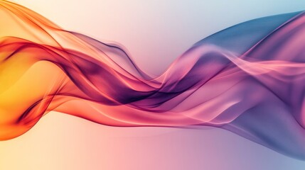 Poster - Abstract colorful smoke waves flowing smoothly.
