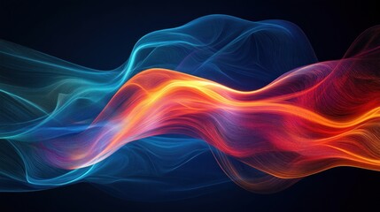 Poster - Abstract colorful wave, energy, flow, motion design.