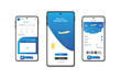 © Dewa Artwork - Online airline ticket booking design for mobile application. Airline ticket booking platform screen. Graphical user interface for responsive mobile applications