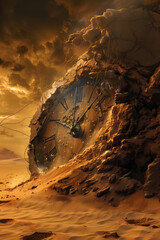 Ancient clock buried in the desert