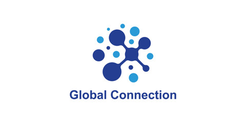 Wall Mural - logo design global combination and connection,logo for global technology,internet,molecule,symbol,icon,idea,creative.