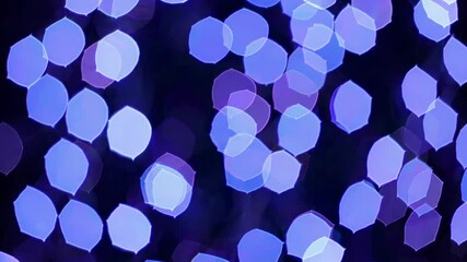 Aufkleber - Colorful bokeh lights overlapping in hexagonal shapes on a dark background. Festive holiday abstract art concept