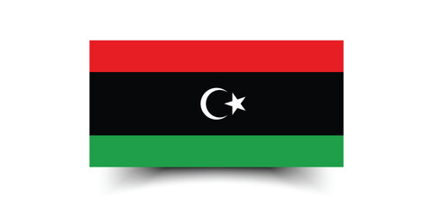 Wall Mural - Flag of Libya. Libya flag official colors and proportion digital vector illustration