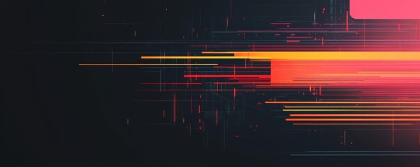 Wall Mural - abstract digital light trails create a vibrant and energetic atmosphere in a dark setting at night
