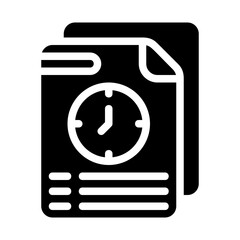 Wall Mural - Time Tracker Solid Icon