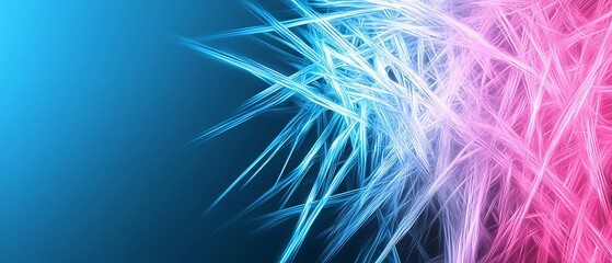 Wall Mural - abstract digital artwork featuring vibrant blue and pink wisps against a gradient background. dynami