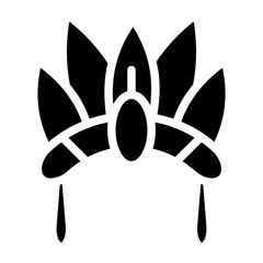 Poster - Feather Crown Solid Icon