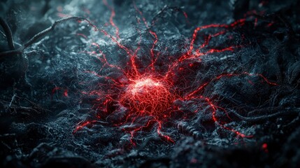 Poster - Futuristic regenerative social systems abstract environment digital art sci-fi concept close-up view