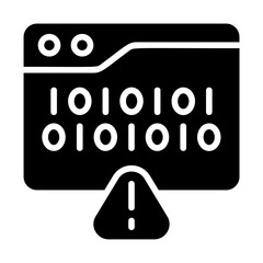 binary code solid icon