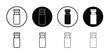 © Petsscouts - vial medical icon Vector flat thin line illustration