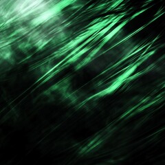 Aufkleber - Emerald Veil: Abstract Lines of Green Light and Shadow Create a Mysterious and Energetic Composition.
