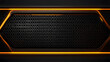 © Silmiart - Abstract dark metallic honeycomb grid background with vibrant orange neon glow, ideal for tech, industrial, or gaming designs.