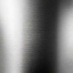 Poster - Shiny Brushed Metal Texture: A Close-Up of Polished Silver Steel Surface with Light and Shadow Play