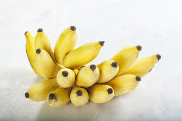 Wall Mural - Small sweet ripe banana heap