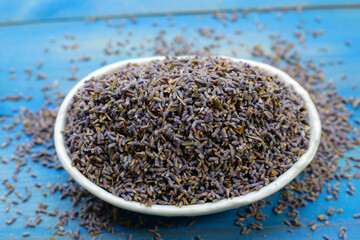 Wall Mural - Dried lavender buds for brewing a herbal tea