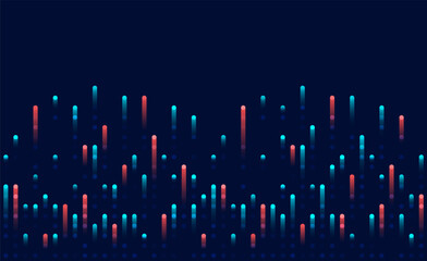 Wall Mural - digital technology background. digital data dots blue pattern background